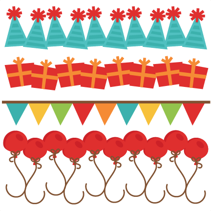 Birthday Borders Svg Scrapbook Cut File Cute Clipart - Clip Art (432x432)