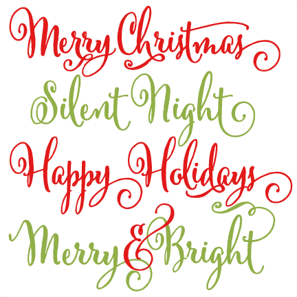 Christmas Phrases Scrapbook Clip Art Christmas Cut - Free Cricut Christmas Svg Files (432x432)