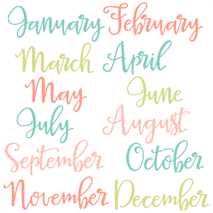Months Of The Year Set Svg Scrapbook Cut File Cute - November In Cute Font (432x432)