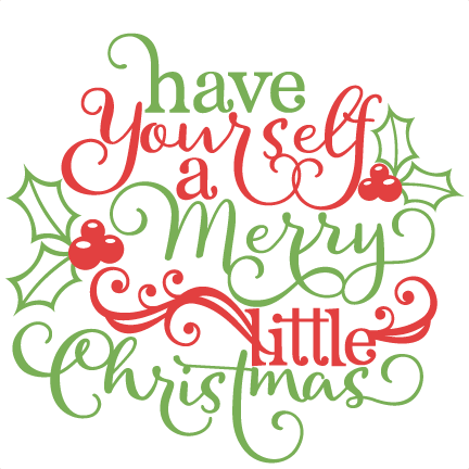 Christmas Phrase Scrapbook Cut File Cute Clipart Files - Free Silhouette Cut Files Christmas (432x432)