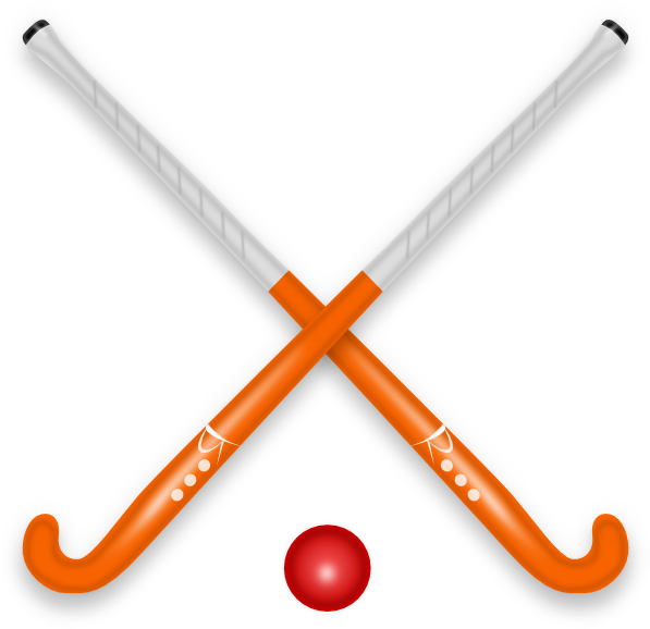 Hockey Stick Ball Clip Art At Clipart Library - Field Hockey Stick And Ball (600x584)