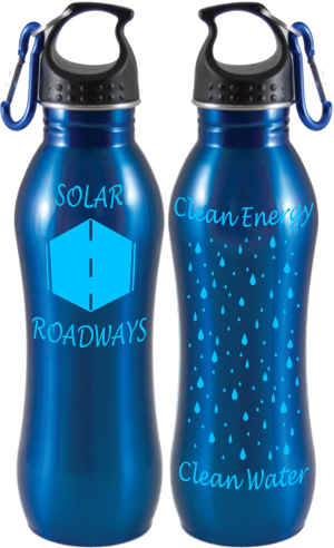 Blue Water Bottle Bumper Sticker Set - Water Bottle Campaigns Ideas (300x492)