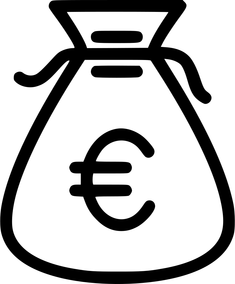 Money Payment Euro Bag Cash Comments - White Money Drawing Png (812x980)