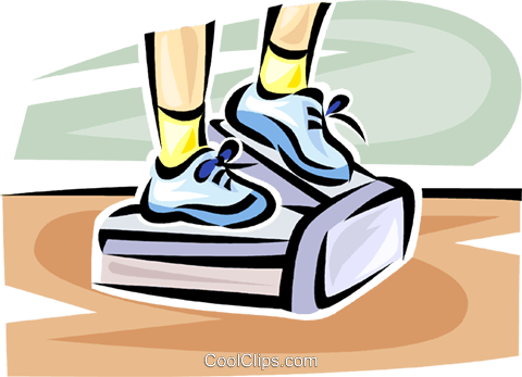 Person Working On A Stairmaster Royalty Free Vector - Person Working On A Stairmaster Royalty Free Vector (480x347)