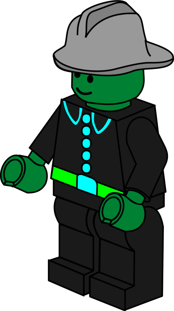 Lego Town Fireman - Lego Clipart (600x1068)