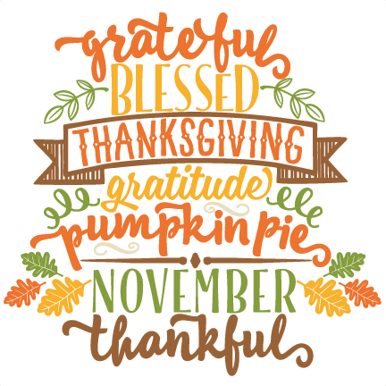 Thanksgiving Word Art Svg Scrapbook Cut File Cute Clipart - Thanksgiving Font (432x432)