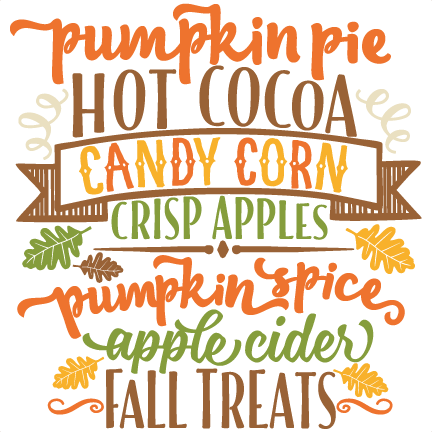Fall Clipart The Word - Fall Clip Art Word Art (432x432)