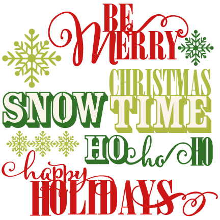 Holiday Words Svg Scrapbook Clip Art Christmas Cut - Free Holiday Svg Cut Files (432x432)