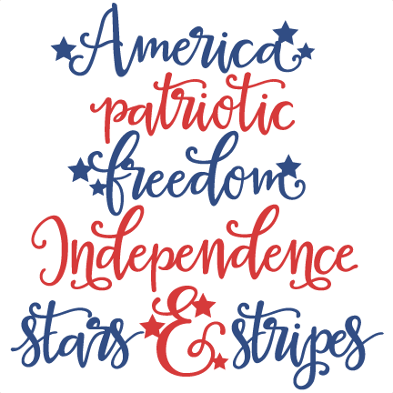 Independence Word Set Svg Scrapbook Cut File Cute Clipart - Scalable Vector Graphics (432x432)