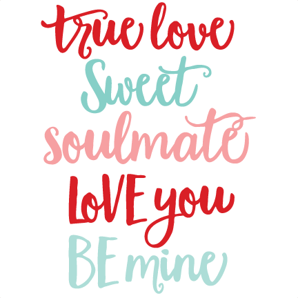 Valentine Words Svg Scrapbook Cut File Cute Clipart - Valentine Word Png File (432x432)