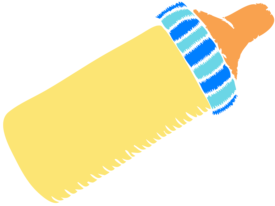 Baby Bottle Clip Art - Yellow Baby Bottle Clip Art (960x719)
