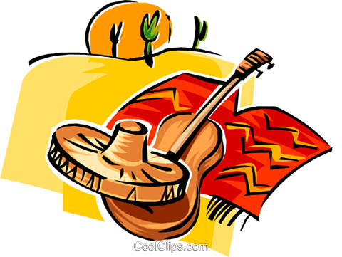 Mexico Symbols One Royalty Free Vector Clip Art Illustration - Fernandez-guantanamera (cd) (480x361)