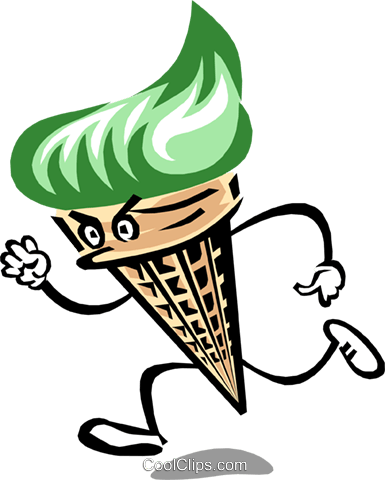 Ice Cream Character Royalty Free Vector Clip Art Illustration - Clip Art (565x700)