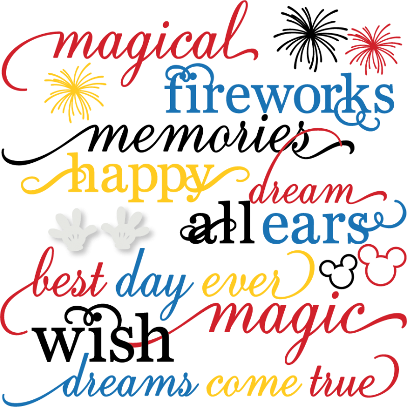 Magical Words Set Svg Cut Files Free Svgs Firework - Cute Svg Cut Files (799x800)