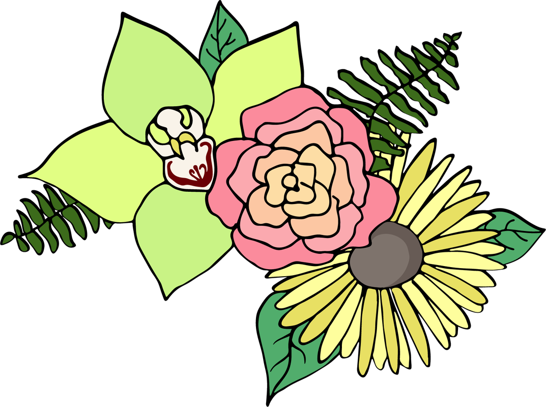 May Richards Flowers By May - Cartoon (1073x800)
