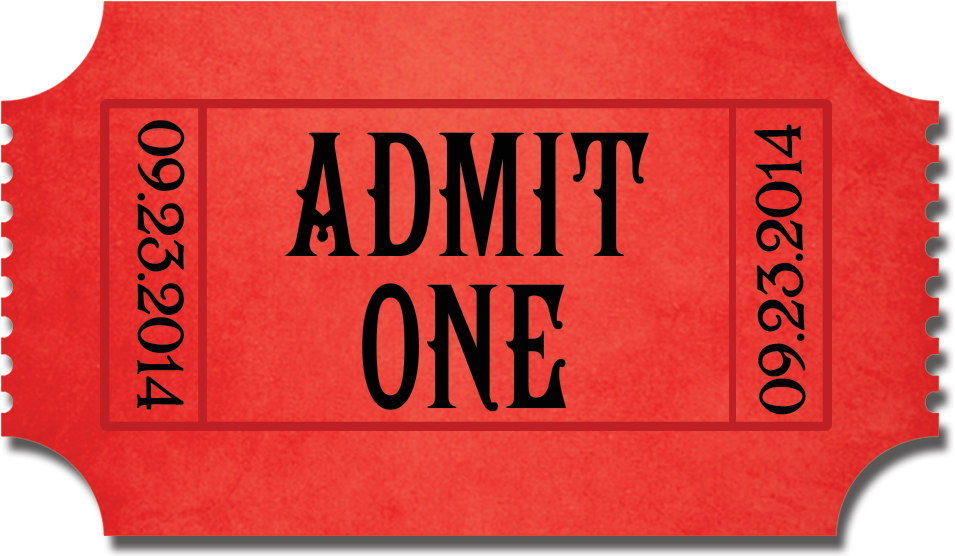 Admit One Raffle Tickets Admit One Ticket Simplified - Admit One Raffle Tickets (965x562)