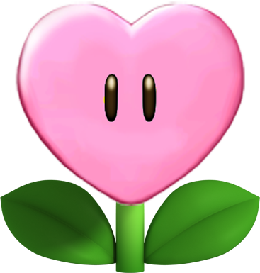 Heart Flower By Machrider14-d5ht59o - Super Mario Flower (367x385)
