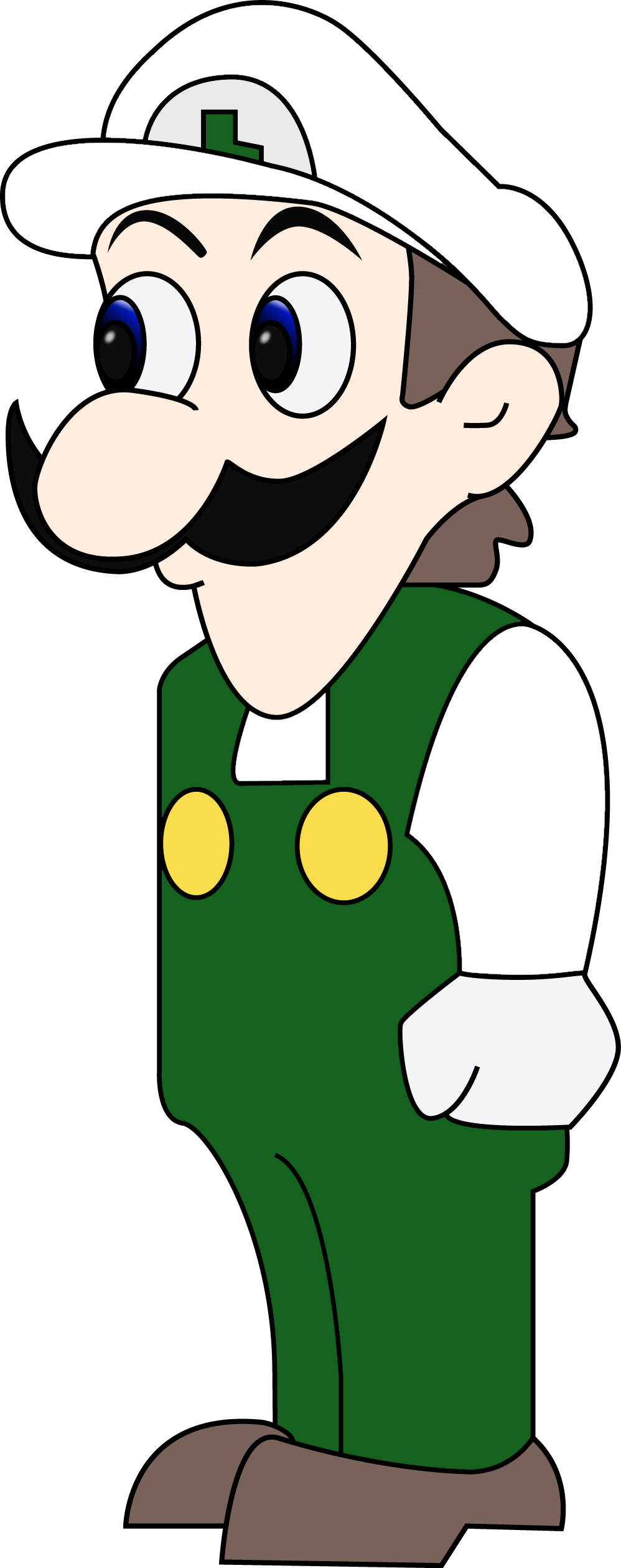 Giga Fire Weegee - Luigi Meme (998x2517)