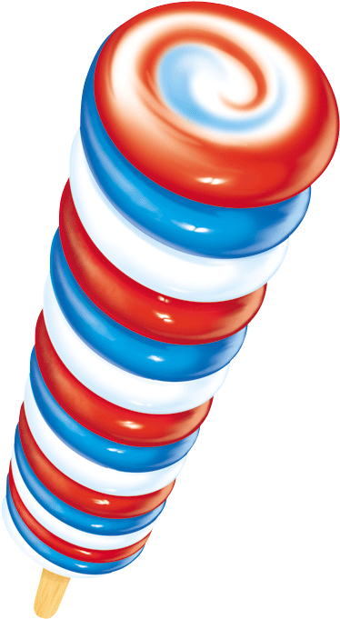 Rocket Clipart Popsicle - Hyper Stripe Ice Cream (417x732)