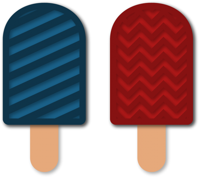 Striped Popsicle - Ice Cream (669x600)