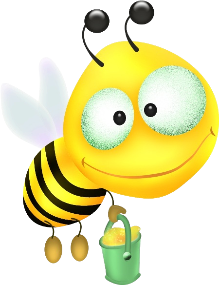 Clip Art Insect Images On A Transparent Background - Веселые Пчелки Картинки (600x600)