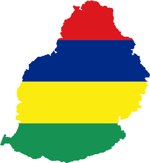 Flag Map Of Mauritius Transparent - Independence Day In Mauritius 1968 (504x550)