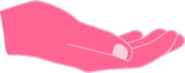 Large Palm Of A Hand Open - Large Palm Of A Hand Open (600x238)