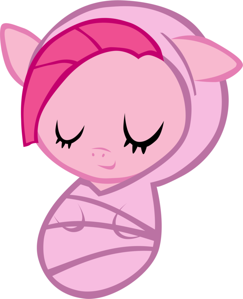 Newborn Pinkamina Pie Asleep By Atnezau - Mlp Pinkie Pie Baby (806x990)