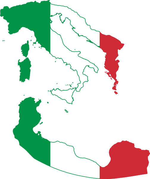 Colonies Of The Republic Of Genoa - Italy Flag Map (504x599)
