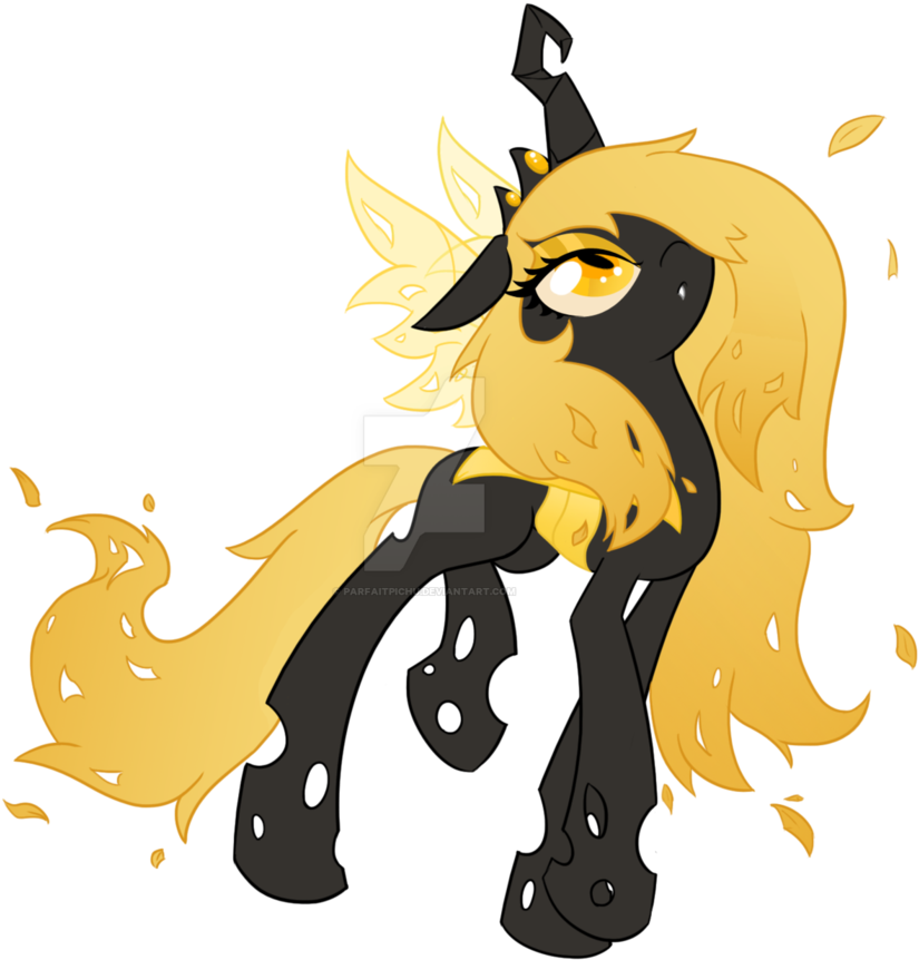 Wondering Princess By Piichu-pi - Mlp Changeling Queen Oc (894x894)