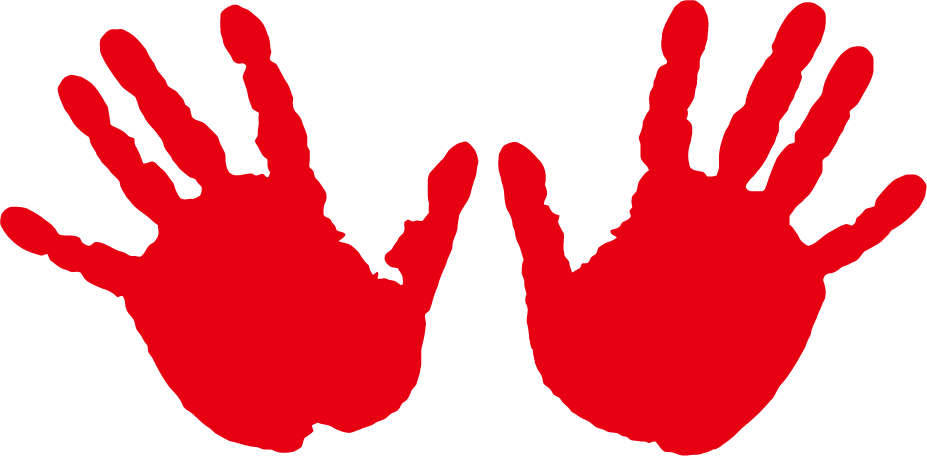 Sticker Hand Silhouette - Vector Graphics (927x456)