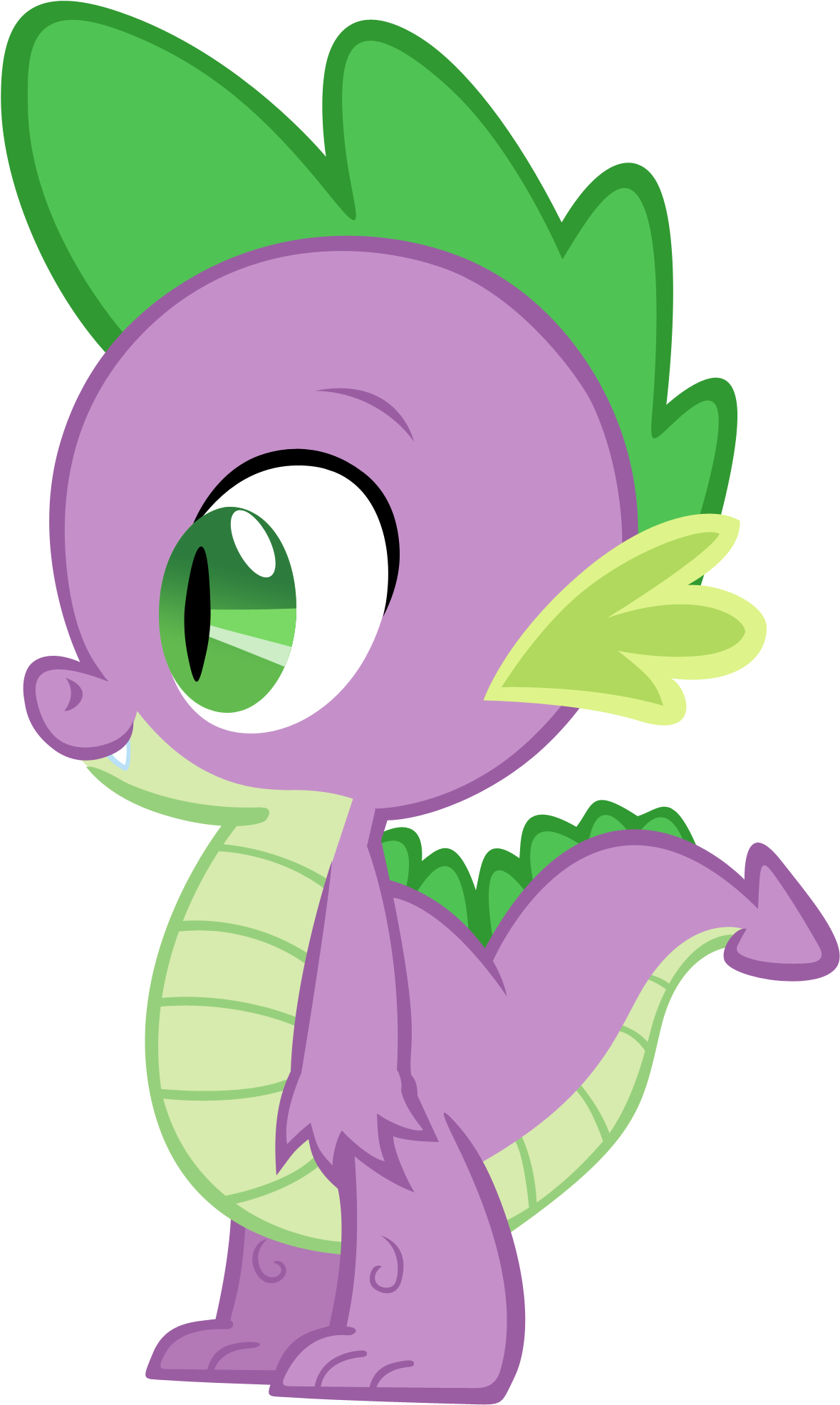 Mlp Base - Mlp Spike The Dragon (722x1105)