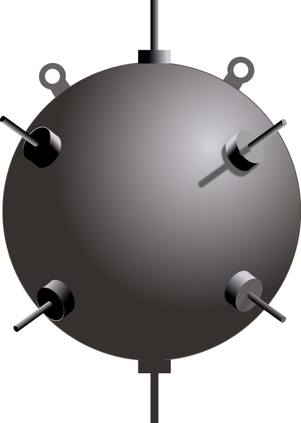 Mining Naval Mine Clip Art - Sea Mine Clip Art (600x843)
