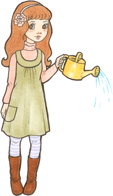 Mori Girl Aquarius By Wolfypuppy - Cartoon (395x648)