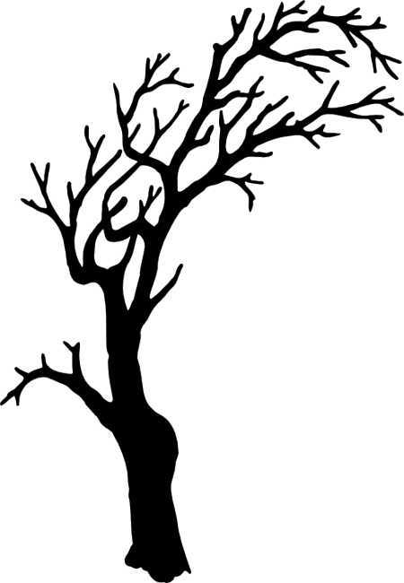 Scary Tree - Spooky Tree Silhouette Png (450x650)