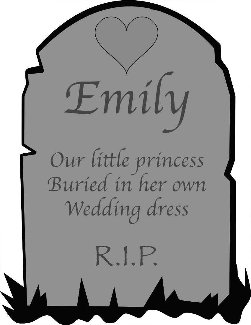 My Beloved Emily's Tombstone - Tombstone Clipart (850x1100)