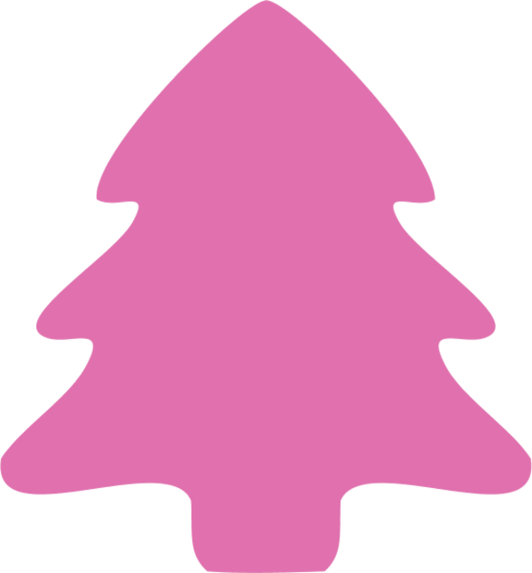 Pink Christmas Tree Clipart - Pink Christmas Tree Icon (600x647)