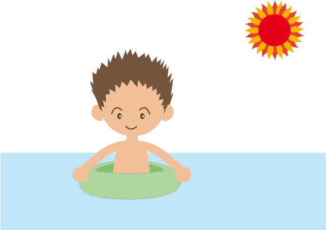 2018 New Year - Boy In The Sea Clipart (640x480)
