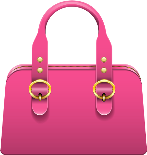 Handbag Pink Png Clip Art - Bag Clipart Png (475x500)