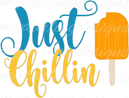 Just Chillin Popsicle Svg - Calligraphy (427x325)