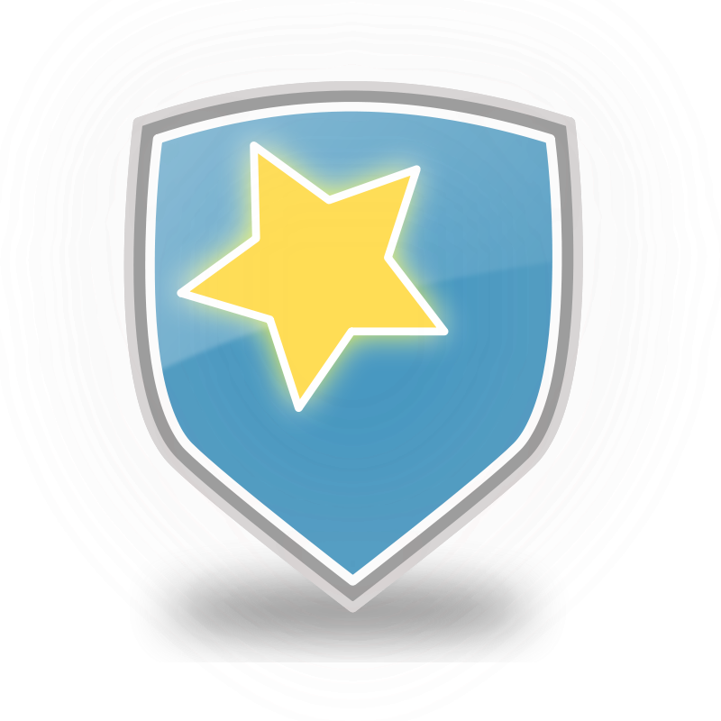 Blue Shield Clip Art Download - Escudo Azul Con Amarillo (800x800)
