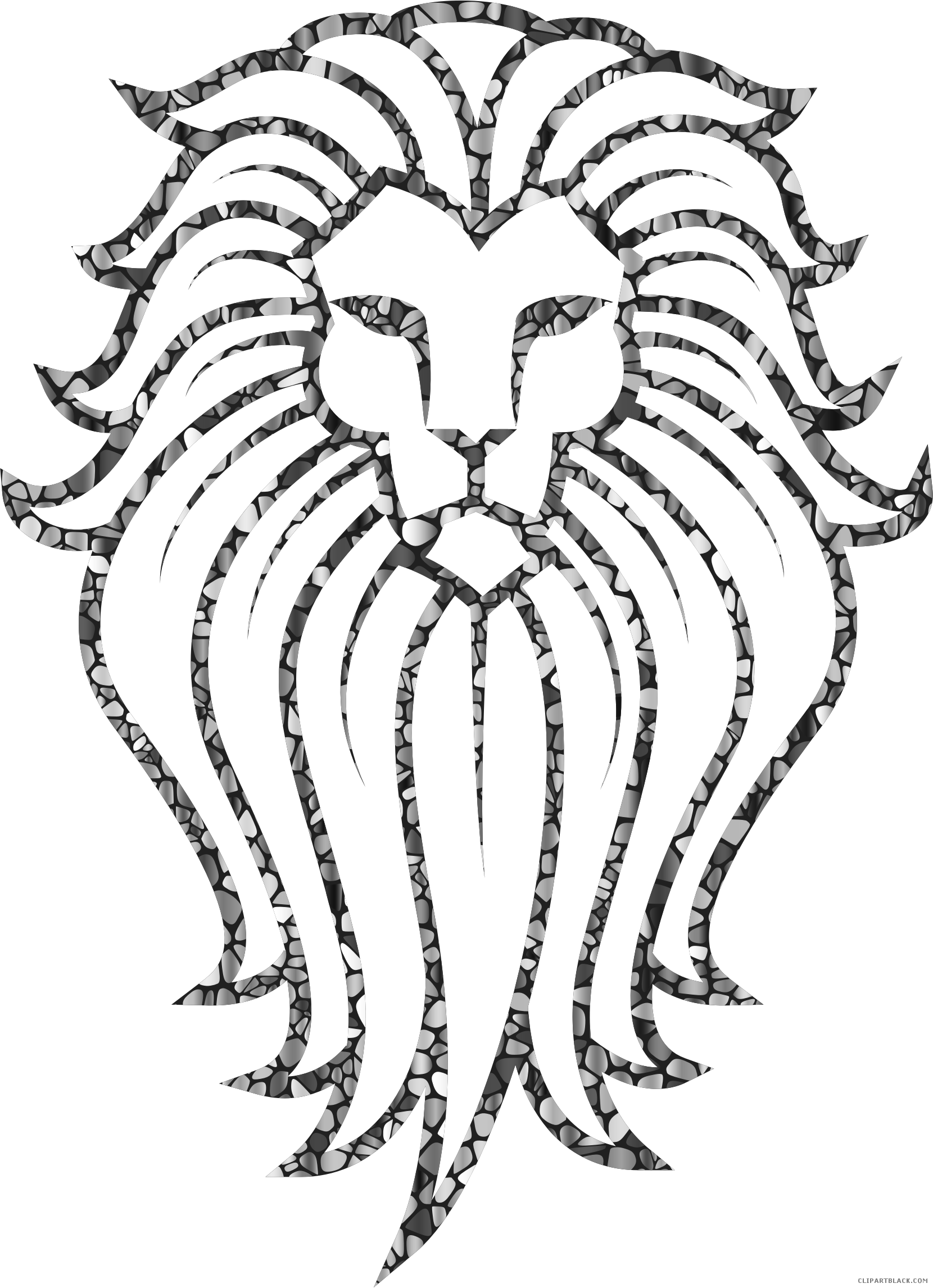 Prismatic Lion Animal Free Black White Clipart Images - Tattoo Png Colour Background (1660x2292)
