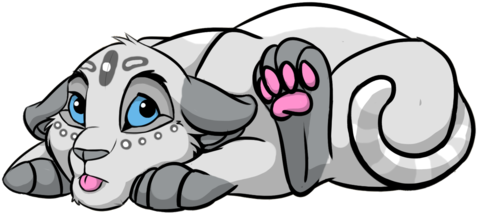 Grey Lion Cub Adopt By Cel-adopts - Cartoon (600x366)