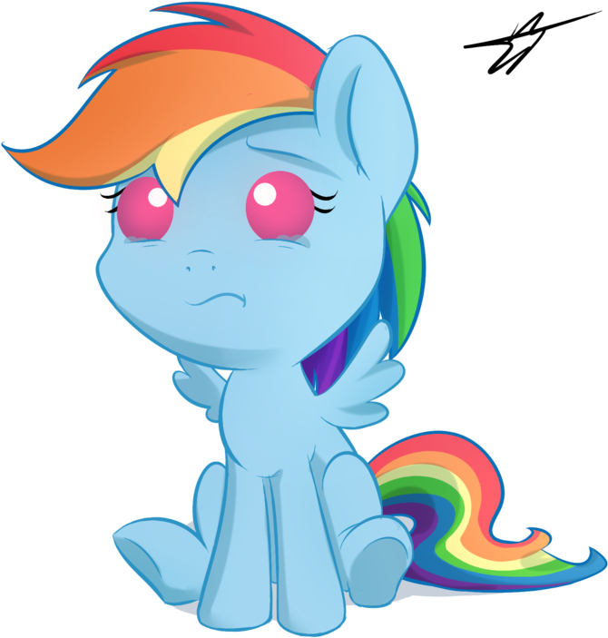 Baby Rainbow Dash By Kyodashiro - Rainbow Dash As A Baby (894x894)