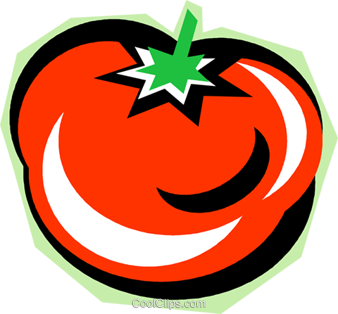 Tomate Livre De Direitos Vetores Clip Art Ilustração - Clip Art (480x446)