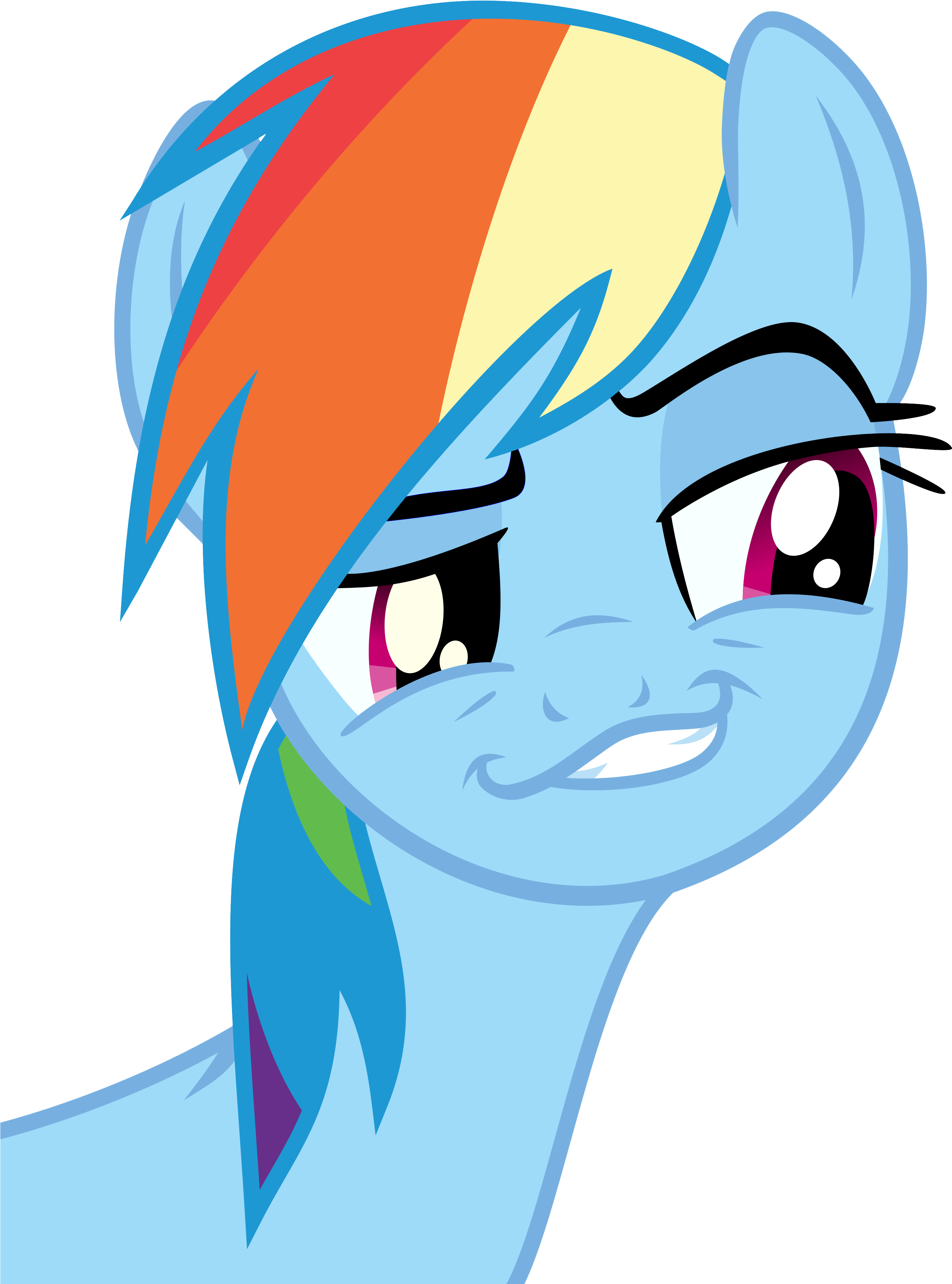 Mlp Rainbow Dash Face (3000x3929)