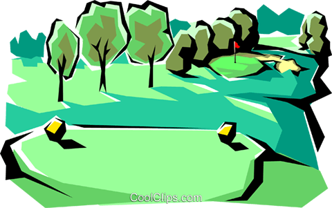 Clipart Golf Course - Golf Between The Ears (480x301)