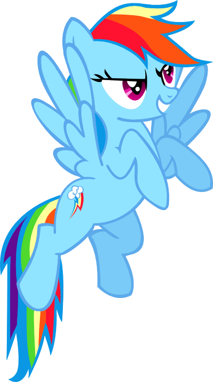 Rainbow Dash Flying Transparent Png - Rainbow Dash Png Flying (437x782)