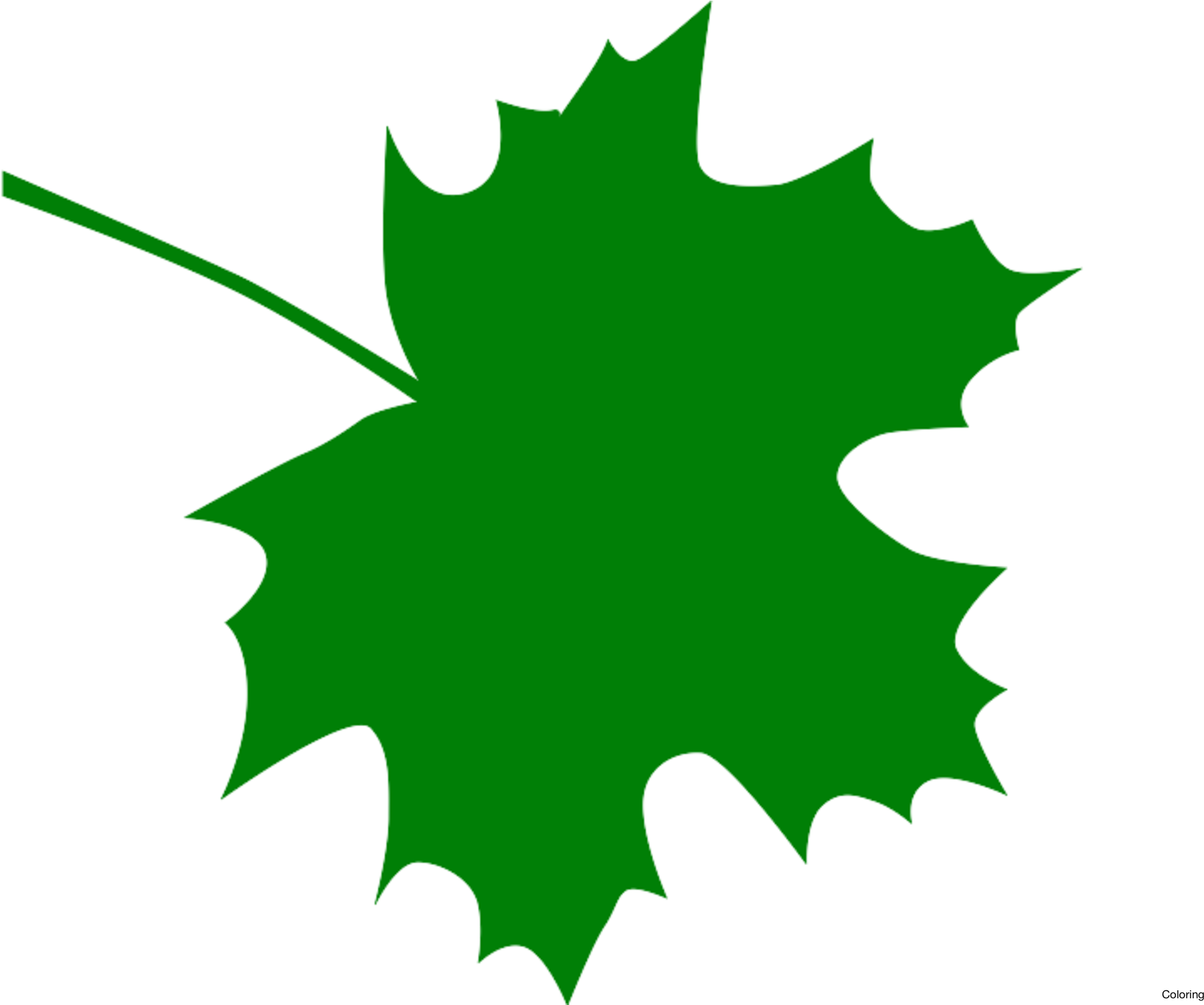 Green Leaves Clipart Clip Art Green - Maple Leaf Clipart Free (2000x1500)
