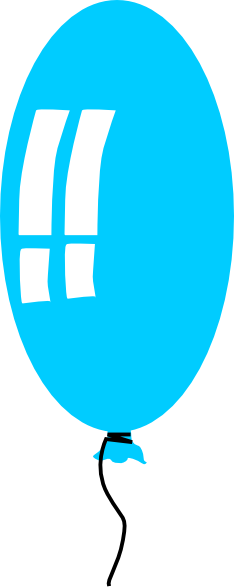 Free Vector Helium Ballon Clip Art - Balloon Clip Art (234x588)